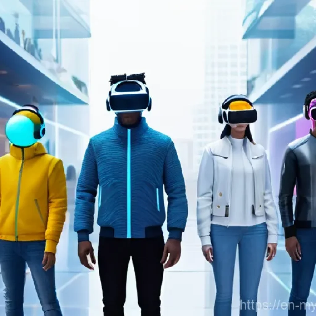 가상 현실에서의 사회적 규범 형성 - **Prompt:** A diverse group of avatars respectfully engaging in a vibrant, futuristic virtual realit...