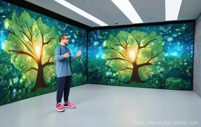 가상 현실에서의 사회적 규범 형성 - **Prompt:** A diverse group of avatars respectfully engaging in a vibrant, futuristic virtual realit...